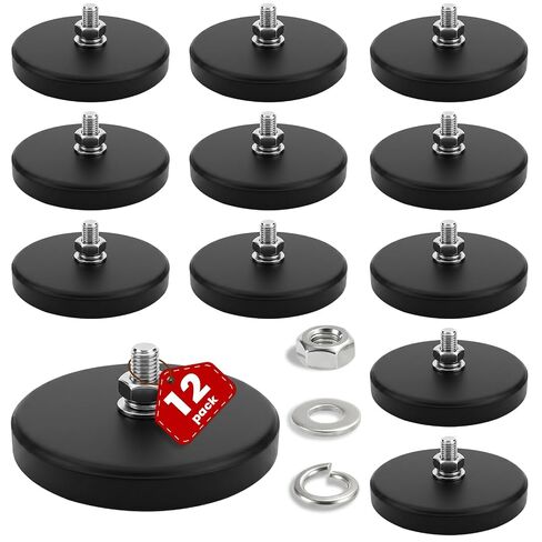 E BAVITE 30PCS 1/4inch Rubber Coated Magnets, 30LBS Anti-Scratch Neodymium Large Magnet Magnetic Non-Slip Strong Monting Magnet for Lighting Bar, Camera and Additional Mirrors in Saudi Arabia