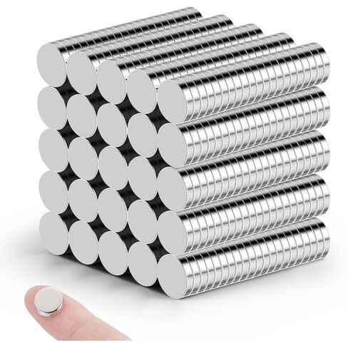 DIYMAG Small Stronge Rare Earth Magnets, 500 Pack, 10x2mm - Neodymium Magnets for Refrigerator, DIY, Crafts, Kitchen & Office in Kuwait