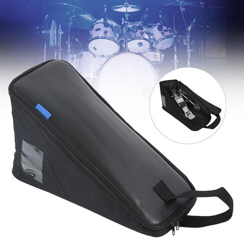 Zunate Single Pedal Bag, PU & Oxford Cloth Protective Case for Drum Pedal, Bass Drum Beater, Step Hammer - Hook & Loop Fastener, Black in Kuwait