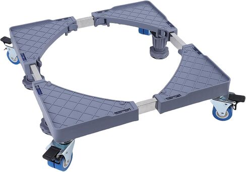 WALFRONT Heavy Duty Adjustable Fridge Stand Mobile Base Appliance Dolly with 4 Wheels and Support Feet for Refrigerator Washer Dryer Cabinet in Kuwait