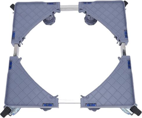 WALFRONT Heavy Duty Adjustable Fridge Stand Mobile Base Appliance Dolly with 4 Wheels and Support Feet for Refrigerator Washer Dryer Cabinet in Kuwait