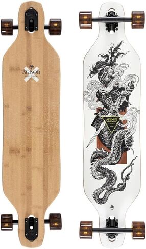 Arbor Bamboo Axis 40″ K. Darmaeva Pro Model Longboard Complete – Drop-Through Longboard Deck with Bamboo & Maple Construction, Stable Carving & Cruising Board in Kuwait