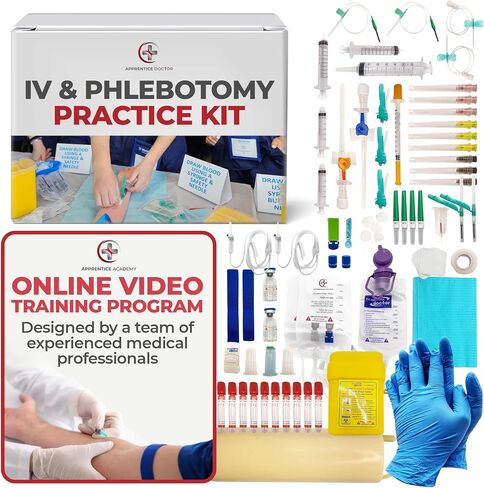 The Apprentice Doctor Phlebotomy Practice Arm Kit with Online Learning – Skill-Building Model Arm for Students, Beginners & Home Study in Kuwait