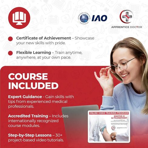 The Apprentice Doctor Phlebotomy Practice Arm Kit with Online Learning – Skill-Building Model Arm for Students, Beginners & Home Study in Kuwait
