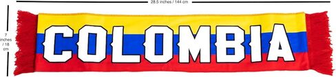 Colombia Fans 2 Piece Kit World Futbol Championship Scarf and Printed Rubber Bracelet in Kuwait