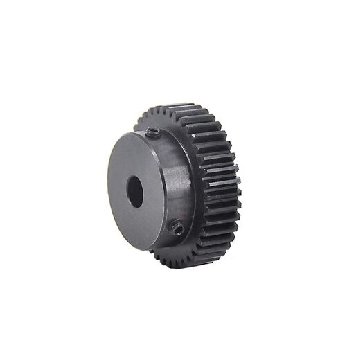 1.5Mod 72T Steel Pinion Gear Black Hardened Motor Spur Gear with Step Bore 12mm Outer Dia 111mm Teeth Height 15mm in Kuwait