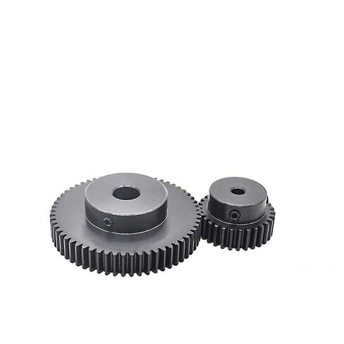 1.5Mod 72T Steel Pinion Gear Black Hardened Motor Spur Gear with Step Bore 12mm Outer Dia 111mm Teeth Height 15mm in Kuwait