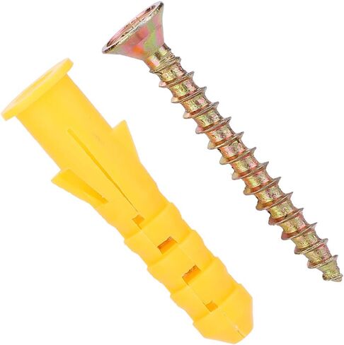 Generic Wall Anchors and Screws Kit, Plastic Expansion Plugs with Self Tapping Screws, Fastener Set for Concrete Brick Wall Mounting, Easy Install Hardware (Φ8mm 50pcs/pack) in Kuwait