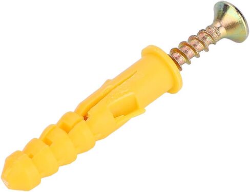 Generic Wall Anchors and Screws Kit, Plastic Expansion Plugs with Self Tapping Screws, Fastener Set for Concrete Brick Wall Mounting, Easy Install Hardware (Φ8mm 50pcs/pack) in Kuwait