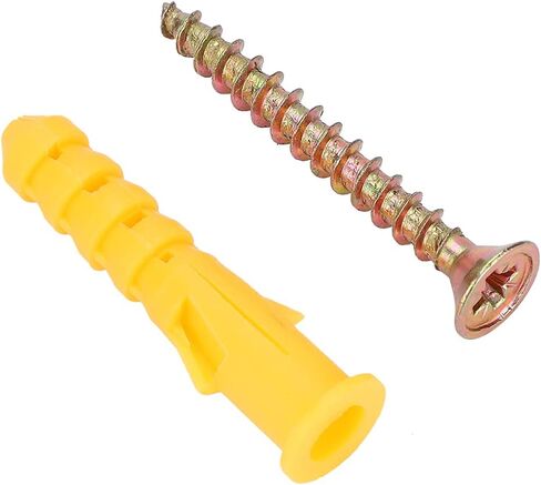 Generic Wall Anchors and Screws Kit, Plastic Expansion Plugs with Self Tapping Screws, Fastener Set for Concrete Brick Wall Mounting, Easy Install Hardware (Φ8mm 50pcs/pack) in Kuwait
