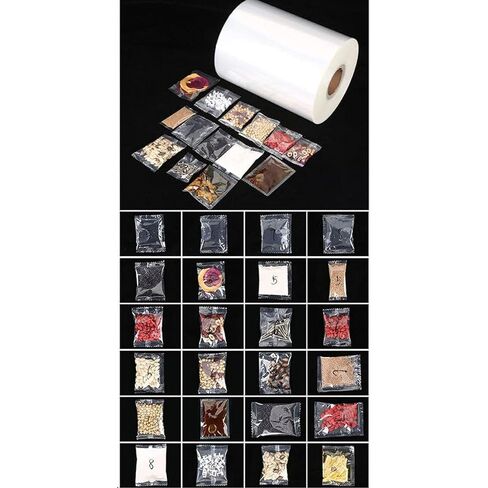 Transparent Food Composite Film Automatic Packaging Machine PET/PE, Inner Diameter 7.5cm, Thickness 60 microns (16cm Wide/Free Shipping) in Kuwait