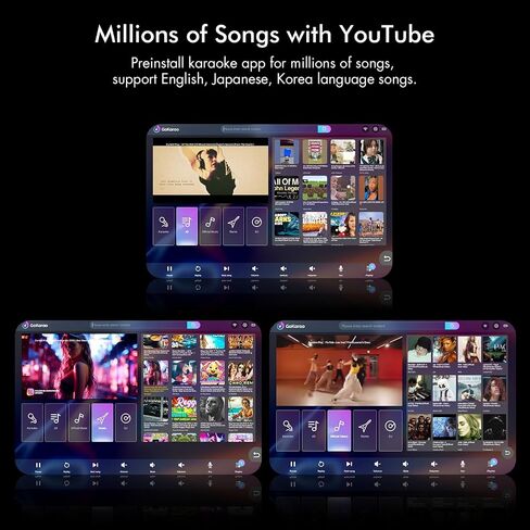 Smart Karaoke Machine with 17.3 Inch Touch Screen & Lyrics Display, Up to 1200W Powerful Speaker, Super Deep Bass Sound for Home Party, Outdoor - Perfect for Adults, Kids, Singers & Music Lovers in Saudi Arabia