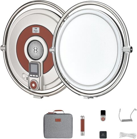 Harlowe Sol 40W Spectra LED Video Light Panel Studio and Travel RGBCW Light Kit للتصوير الفوتوغرافي وتسجيل الفيديو لوحة إضاءة مستديرة 9.5 بوصة مع جهاز تحكم عن بعد لتسجيل الفيديو والبودكاست والتصوير وما إلى ذلك. in Kuwait