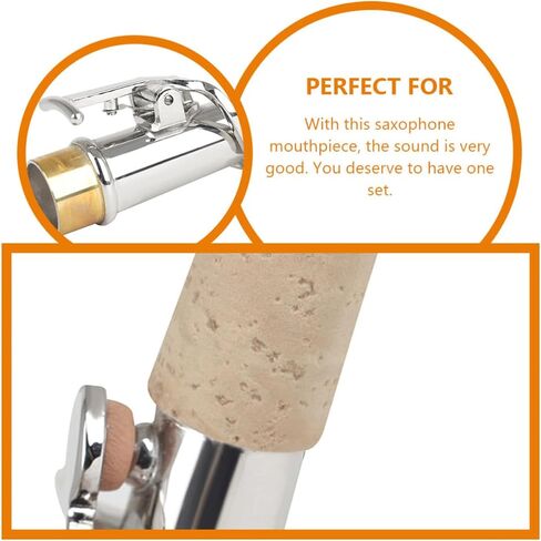 2pcs Soprano Saxophone Copper Mouthpieces with Cork, Smooth Surface to Intonation, Sax Kit for Music Teachers and Students in Saudi Arabia