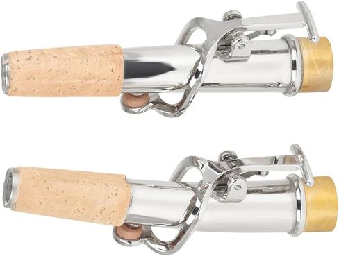 iplusmile 2pcs Soprano Saxophone Neck Replacement Set with Straight and Curved Necks, Copper Material with Cork, Smooth Surface to Intonation, for Music Students and Teachers in Saudi Arabia