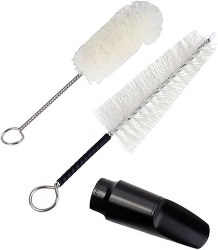 Luxshiny 2pcs Soprano Saxophone Mouthpiece Brush with Cleaning Brushes for Musical Instrument Maintenance Use Swabs for Saxophone Care and Tone Quality Preservation in Saudi Arabia