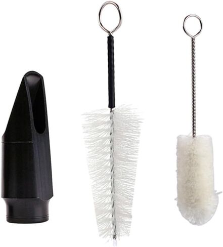 Soprano Saxophone Mouthpiece Cleaning Set with 2pcs Brushes for Easy-blowing and Rich Tone Quality Plastic Saxophone Accessories for Saxophonists in Saudi Arabia