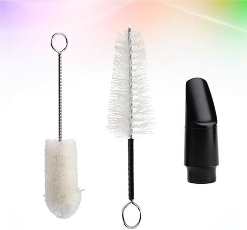 Soprano Saxophone Mouthpiece Cleaning Set with 2pcs Brushes for Easy-blowing and Rich Tone Quality Plastic Saxophone Accessories for Saxophonists in Saudi Arabia