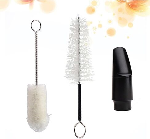 Soprano Saxophone Mouthpiece Cleaning Set with 2pcs Brushes for Easy-blowing and Rich Tone Quality Plastic Saxophone Accessories for Saxophonists in Saudi Arabia