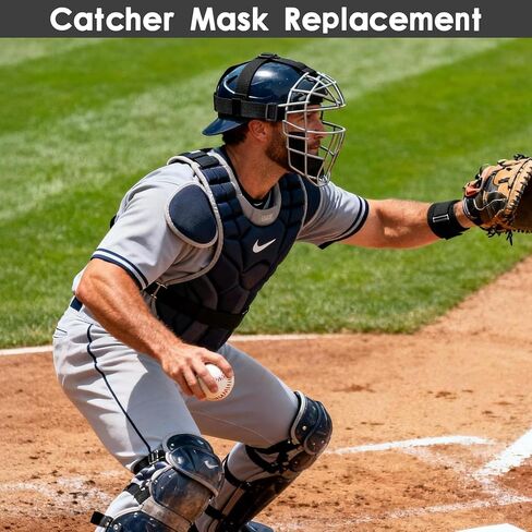 Umpire Softball Mask Straps,Elastic Catcher Mask Harness Replacement,Face Mask Strap Goalie Helmet Repair Kit for Adult Daily Training Competition in Saudi Arabia