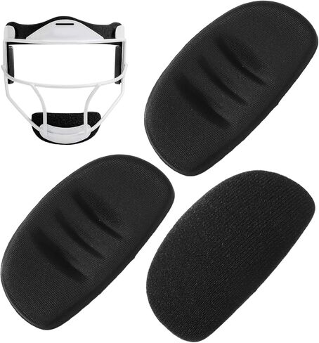 3 Pcs Softball Face Mask Replacement Pads, Softball Fielder's Facemask Chin Cup, Protective Catchers Mask Replacement Chin Pad, Face Defense Replacements Universal Fit Adults and Youth in Saudi Arabia