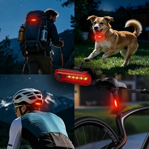 مصباح خلفي للدراجة قابل لإعادة الشحن USB-C، 2 حزمة، 120LM إضاءة خلفية LED فائقة السطوع للدراجة 4 أوضاع إضاءة، IPX5 مصباح يدوي آمن لركوب الدراجات للرجال والنساء أثناء ركوب الدراجات على الطرق الجبلية in Kuwait