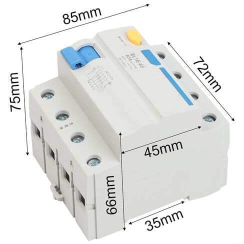 ML1E-63 3P+N Breaker with Leakage Protector, 400V Switch Household Use, Fire Retardant Rail, 25A/32A/40A/63A in Saudi Arabia