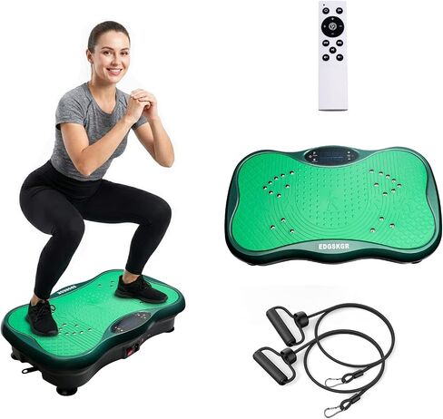 Vibration Plate Exercise Machine for Whole Body Workout, Professional Vibrating Plate with 330lbs Capacity, 5 Preset Programs & Bluetooth for Home Office Lymphatic Drainage & Weight Loss in Saudi Arabia