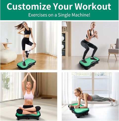 Vibration Plate Exercise Machine for Whole Body Workout, Professional Vibrating Plate with 330lbs Capacity, 5 Preset Programs & Bluetooth for Home Office Lymphatic Drainage & Weight Loss in Saudi Arabia