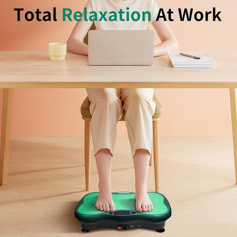 Vibration Plate Exercise Machine for Whole Body Workout, Professional Vibrating Plate with 330lbs Capacity, 5 Preset Programs & Bluetooth for Home Office Lymphatic Drainage & Weight Loss in Saudi Arabia