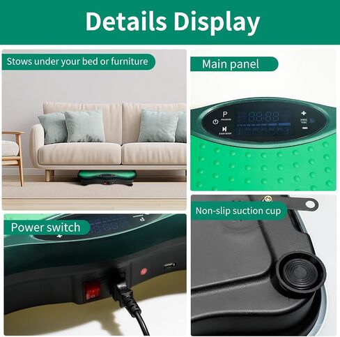 Vibration Plate Exercise Machine for Whole Body Workout, Professional Vibrating Plate with 330lbs Capacity, 5 Preset Programs & Bluetooth for Home Office Lymphatic Drainage & Weight Loss in Saudi Arabia
