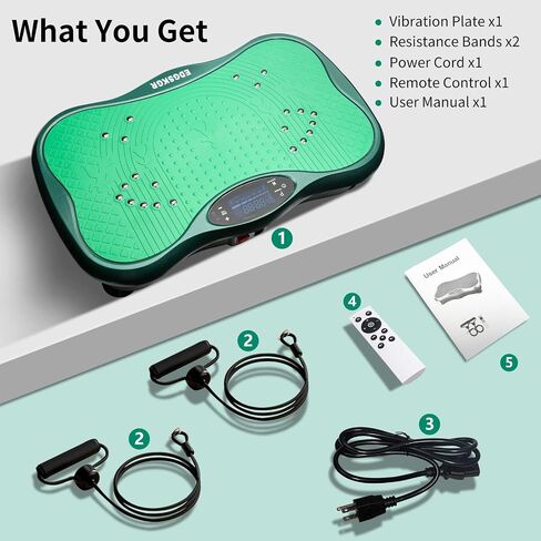 Vibration Plate Exercise Machine for Whole Body Workout, Professional Vibrating Plate with 330lbs Capacity, 5 Preset Programs & Bluetooth for Home Office Lymphatic Drainage & Weight Loss in Saudi Arabia
