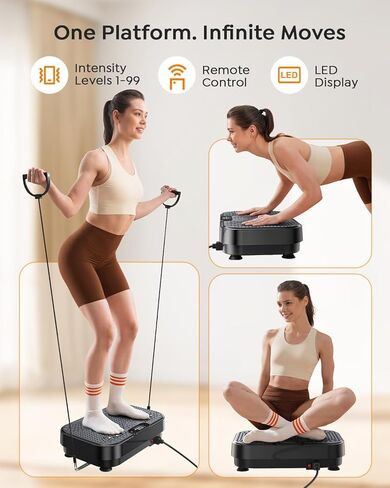 Vibration Plate Exercise Machine, Full Body 150W Vibration Plate for Lymphatic Drainage, 99 Adjustable Speeds, Power Vibration Fitness Platform for Weight Loss & Fitness, Women Men in Saudi Arabia