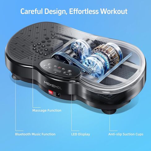 Vibration Plate Exercise Machine - Vibrating Plate for Lymphatic Drainage, 999 Adjustable Speeds Vibrate Stand Shake Board, 330Lbs Capacity Whole Body Workout for Weight Loss, Shaping in Kuwait