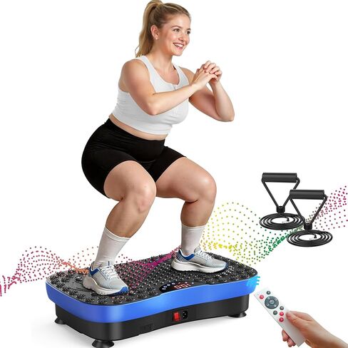 AXV Vibration Plate Fitness Platform Exercise Machine Vibrating Shaking Full Body Shaker Workout Vibrate Stand Shake Board Sport for Weight Loss Fat Burner for Gym Home Office in Saudi Arabia