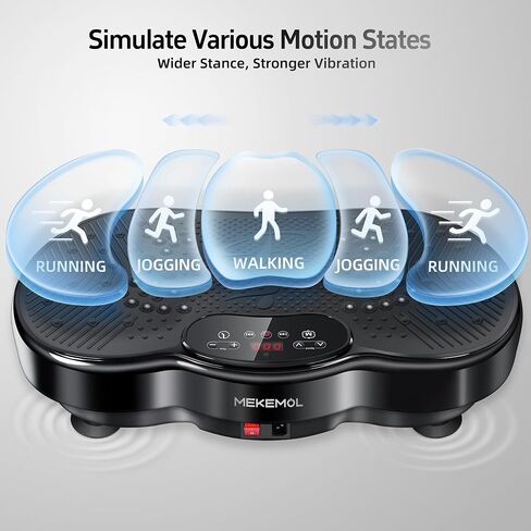 Vibration Plate Exercise Machine - Vibrating Plate for Lymphatic Drainage, 999 Adjustable Speeds Vibrate Stand Shake Board, 330Lbs Capacity Whole Body Workout for Weight Loss, Shaping in Kuwait