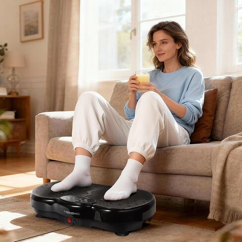 Vibration Plate Exercise Machine - Vibrating Plate for Lymphatic Drainage, 999 Adjustable Speeds Vibrate Stand Shake Board, 330Lbs Capacity Whole Body Workout for Weight Loss, Shaping in Kuwait