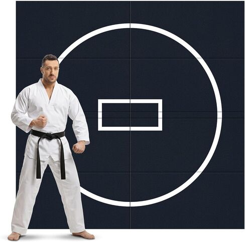 10x10 FT / 10 x 6.5 FT Foldable Wrestling Mat, Thick XPE Foam Martial Arts Training Mat for Home Gym, BJJ, MMA, Jiu Jitsu & Grappling, Non-Slip Shock Absorbing Floor Pad in Kuwait