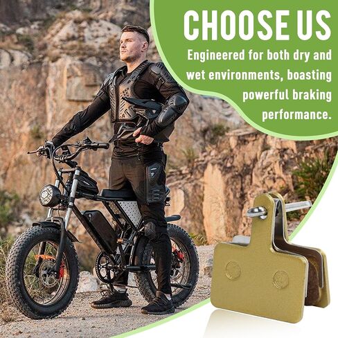 4-Pairs Pack Semi-Metallic E-Bike Brake Pads-Compatible with Ridstar Q20 MINI/H20/Q20 Lite & OUXI V8 Electric Bikes, Front/Rear Disc Brake Pads Kit for Smooth, Low-Noise Braking and Easy Installation in Kuwait