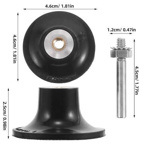 Wool Buffing Disc Holder Polishing Wheel for Metal and Glass with 1/4in Thread Size, Rubber and Steel Material, Precision Grinding and Extending Lifespan, for Polishing Machines in Kuwait