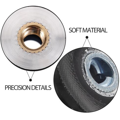 Wool Buffing Disc Holder Polishing Wheel for Metal and Glass with 1/4in Thread Size, Rubber and Steel Material, Precision Grinding and Extending Lifespan, for Polishing Machines in Kuwait