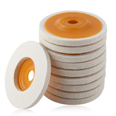 10pcs 4 Inch Wool Felt Polishing Wheel Disc Round Wool Felt Disc Wheel Pad in Kuwait
