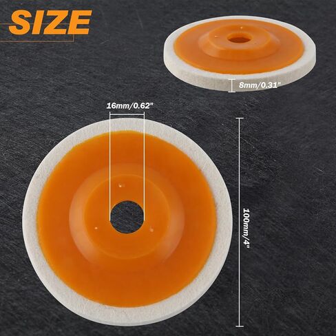 10pcs 4 Inch Wool Felt Polishing Wheel Disc Round Wool Felt Disc Wheel Pad in Kuwait