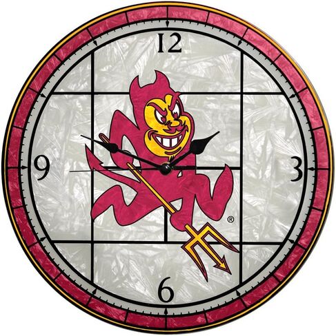 Arizona State 12" Art Glass Clock in Kuwait