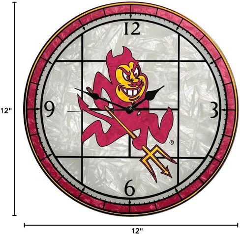 Arizona State 12" Art Glass Clock in Kuwait