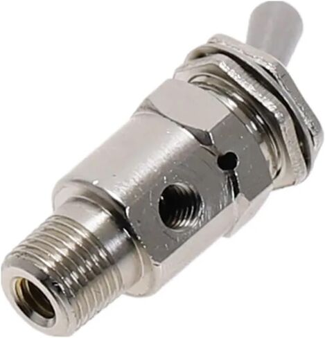 Air Pneumatic Mechanical Valve TAC-3V Exhaust 2 Position Way ON/Off M5 Thread Toggles Switch Valves with Fiitting in Kuwait