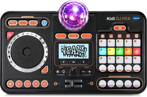 VTech Kidi DJ Mix (Black), Toy DJ Mixer for Kids with 15 Tracks and 4 Music Styles, with Lights and Effects, Educational Toy, Interactive Toy for Kids Aged 6 Years +,10.4 x 35.8 x 24.3 cm in Kuwait