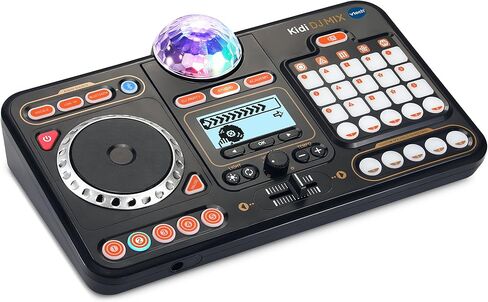 VTech Kidi DJ Mix (Black), Toy DJ Mixer for Kids with 15 Tracks and 4 Music Styles, with Lights and Effects, Educational Toy, Interactive Toy for Kids Aged 6 Years +,10.4 x 35.8 x 24.3 cm in Kuwait