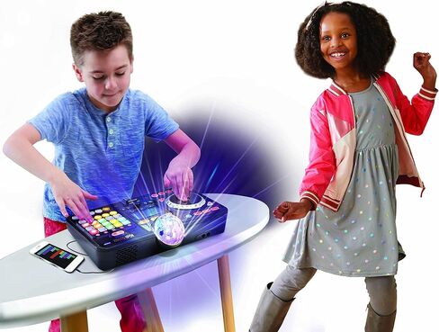 VTech Kidi DJ Mix (Black), Toy DJ Mixer for Kids with 15 Tracks and 4 Music Styles, with Lights and Effects, Educational Toy, Interactive Toy for Kids Aged 6 Years +,10.4 x 35.8 x 24.3 cm in Kuwait