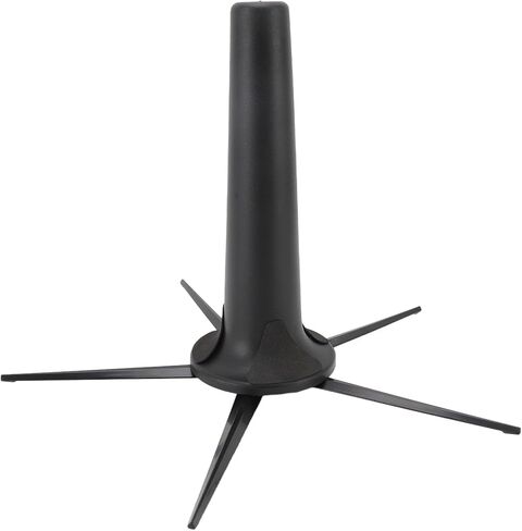 Alomejor Soprano Saxophone Stand, Detachable Pentagonal Metal Stand with Rotatable Screws, Lightweight Compact Folding, Non Slip Black Plastic Felt, with Flexible Upper Arm Support, for in Kuwait